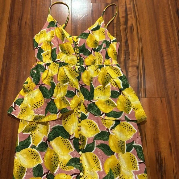 Farm Rio Vibrant Lemon Print Maxi Dress - Picture 2 of 7